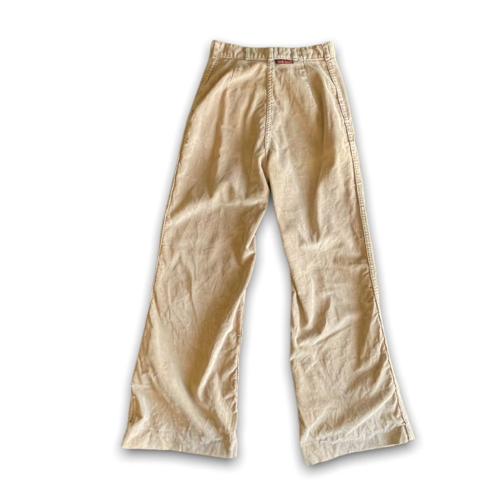 Vintage 1970s Landlubber Groovy High Waisted Tan … - image 7